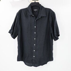 Quince Shirt Mens Large Linen Relaxed Short Sleeve Button Up Solid Casual Summer